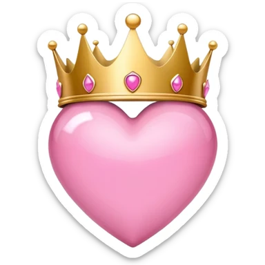 Corazón rosado princesa  sticker