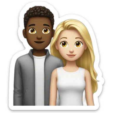 white teenage and her white big brother sticker