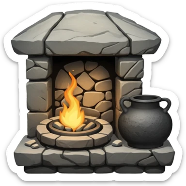 A Japanese stone forge sticker