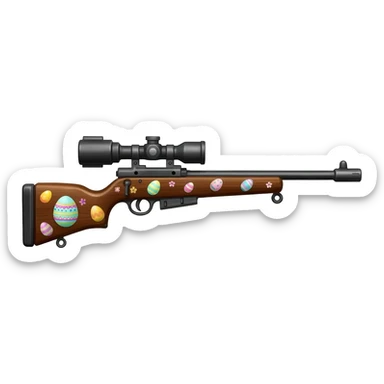 easter theme sniper rifle sticker