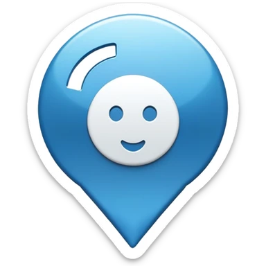 blue location pin sticker