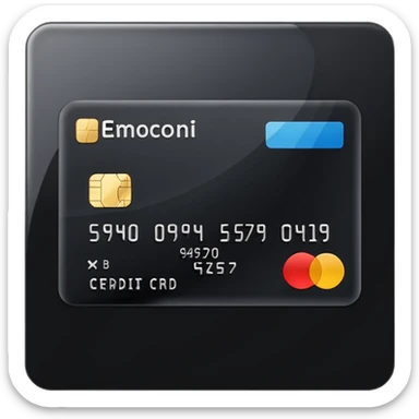 black credit card, no text, no numbers sticker