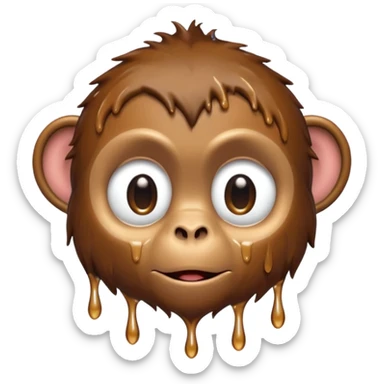 a wet monkey sticker