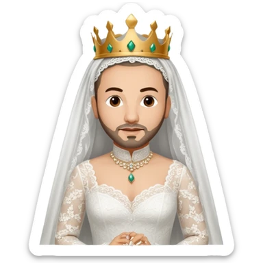 Robe mariage Blanche roi Mohammed VI du maroc sticker