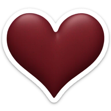 Maroon heart  sticker