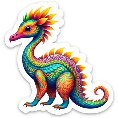 Colorful Exotic Pokémon-Digimon-Monster-Beast-Fakémon-hybrid-creature (full body) sticker