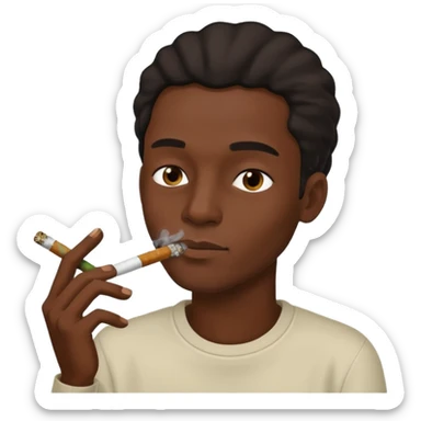 black man smoking a joint sticker