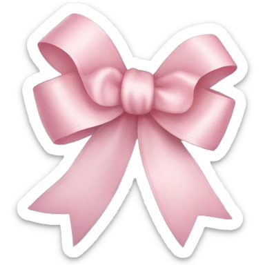 light pink ribbon bow sticker
