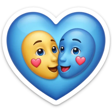 Generadme q el emoji esté 😘 en vez del corazón rojo sea este corazón 🩵 sticker
