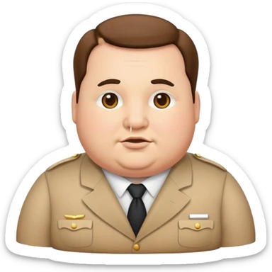 photorealistic fat official sticker