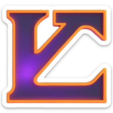 letter Z in Rich Proxy style: fantasy, dark, neon, 3D, light mysticism, neon glow, volumetric sticker