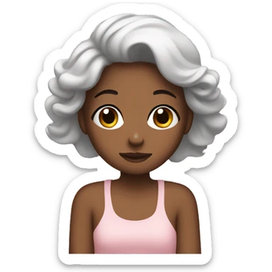 Girl doing self care sticker