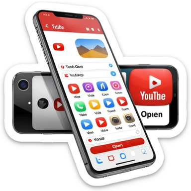 Phone on YouTube app  open showing video with view count sticker