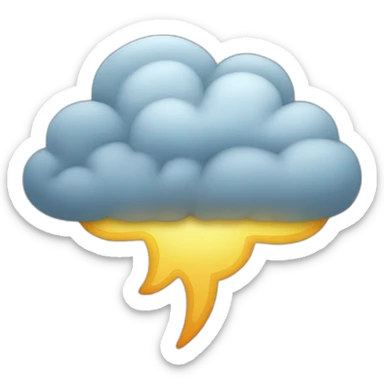 cloud thundering sticker