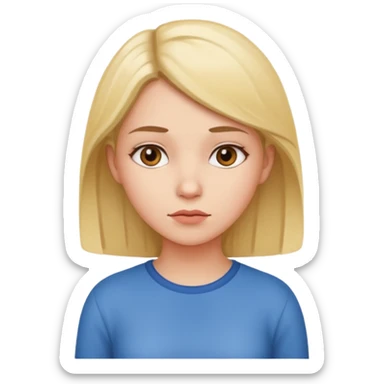 girl standing and thinking sticker