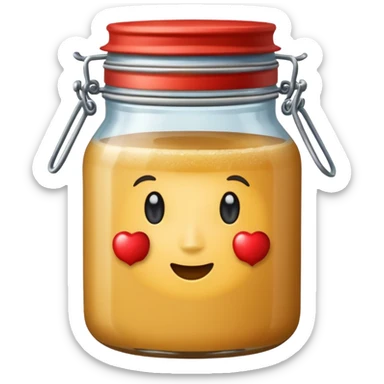 apple sauce jar sticker