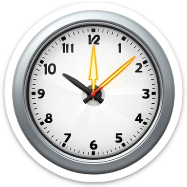 clock with thunderbolt overlay sticker