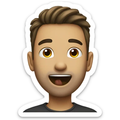 guy whispering into a girl's ear sticker