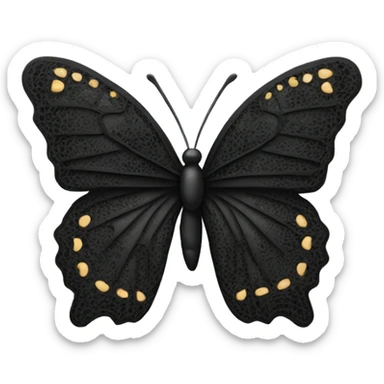 Black lace butterfly sticker