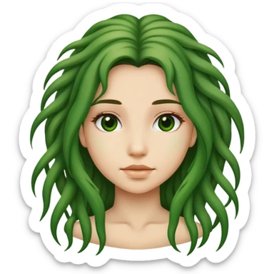 girl with green roots sticker