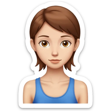 Skinny girl with brown hair  sticker