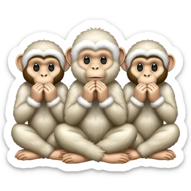 Speak no, hear no and see no evil sticker