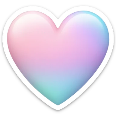 Pastel heart sticker