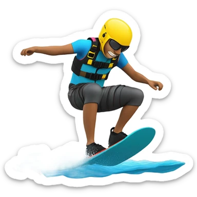Wakeboarder jumping sticker