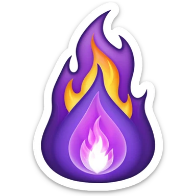 A purple fire emojis sticker