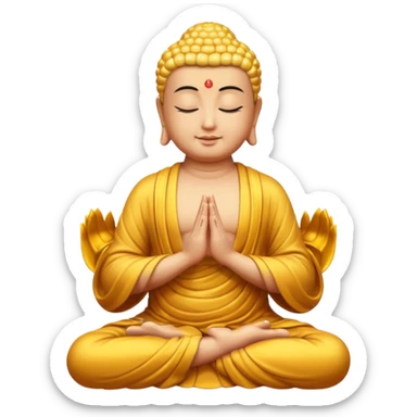 Buddha makes a namaste with his hands sticker