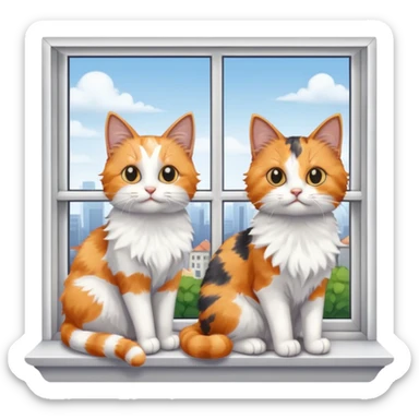 Cats on Windowsills sticker