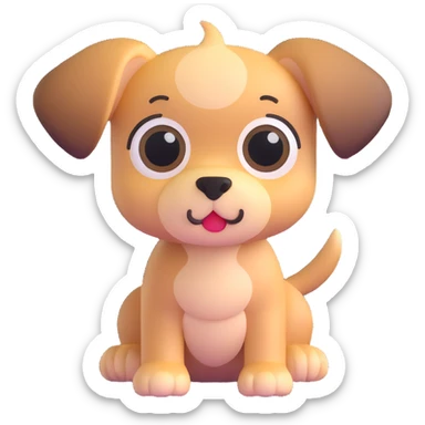 cute puppy with big eyes sticker