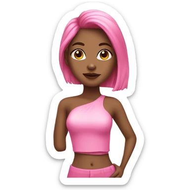 Girl coquette pink sticker