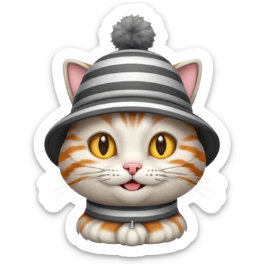Cat in the hat sticker
