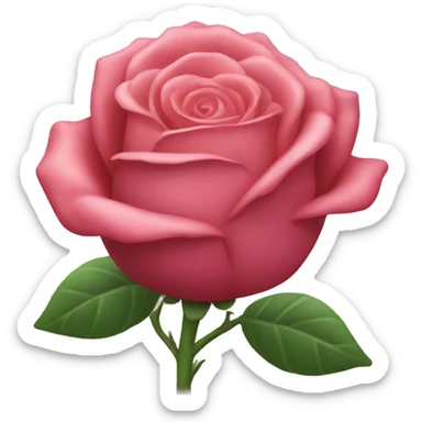 Rose with crown on top sticker