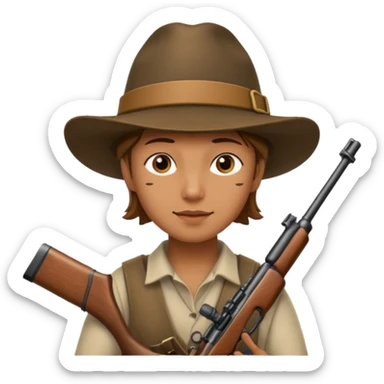 Oregon trails game character  sticker