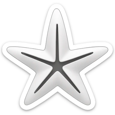 estrella sin relleno color blanco con un circulo que lo rodea desde afuera sticker