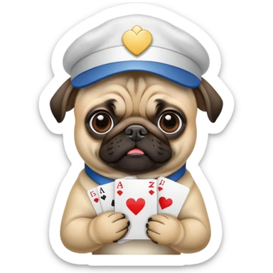 pug gambling  sticker