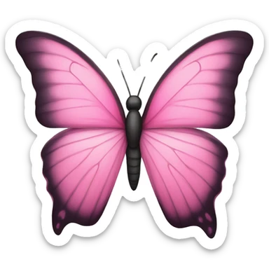 Pink butterfly sticker