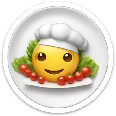 Gourmet food on plate sticker
