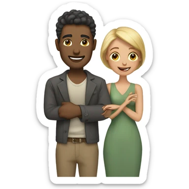 Man loving a woma sticker