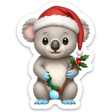 Koala with santa and tonies sticker