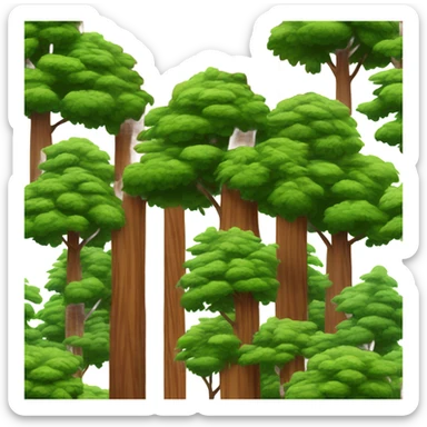 Many Redwood trees forest sticker