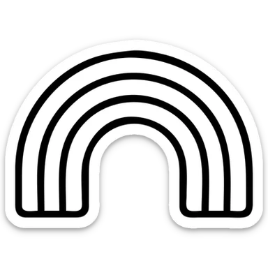 5 striped rainbow sticker