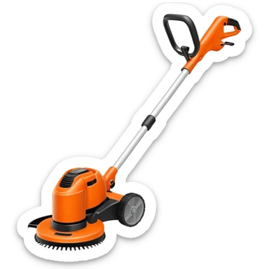 Echo lawn trimmer with  orange  sticker