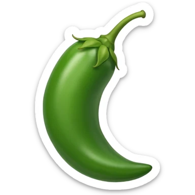Green chilli emoji sticker