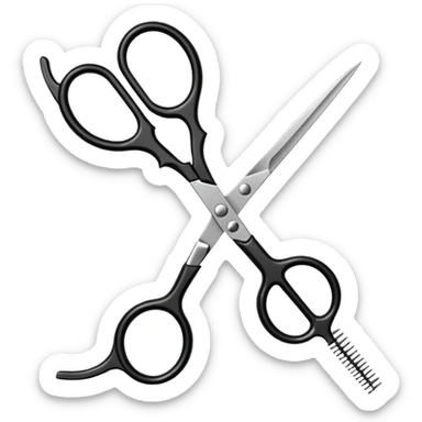 hairdressing scissors sticker