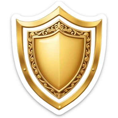 golden chronos shield sticker