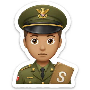 Soldat der salotiert und den Buchstaben S.A.S sticker