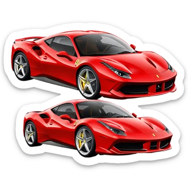Ferrari 488 GTB - Ferrari (Model Year: 2020) (Iconic colour: Red) sticker